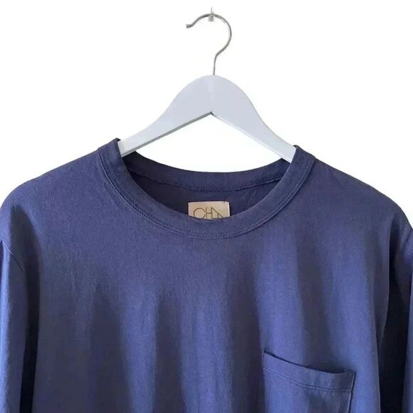 Chaser Revolve Navy Long Sleeves Pocket Soft Layer Mens Jersey Top SZ L - Picture 3 of 7